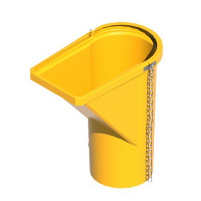 Приемная горловина пластикового строительного мусоросброса